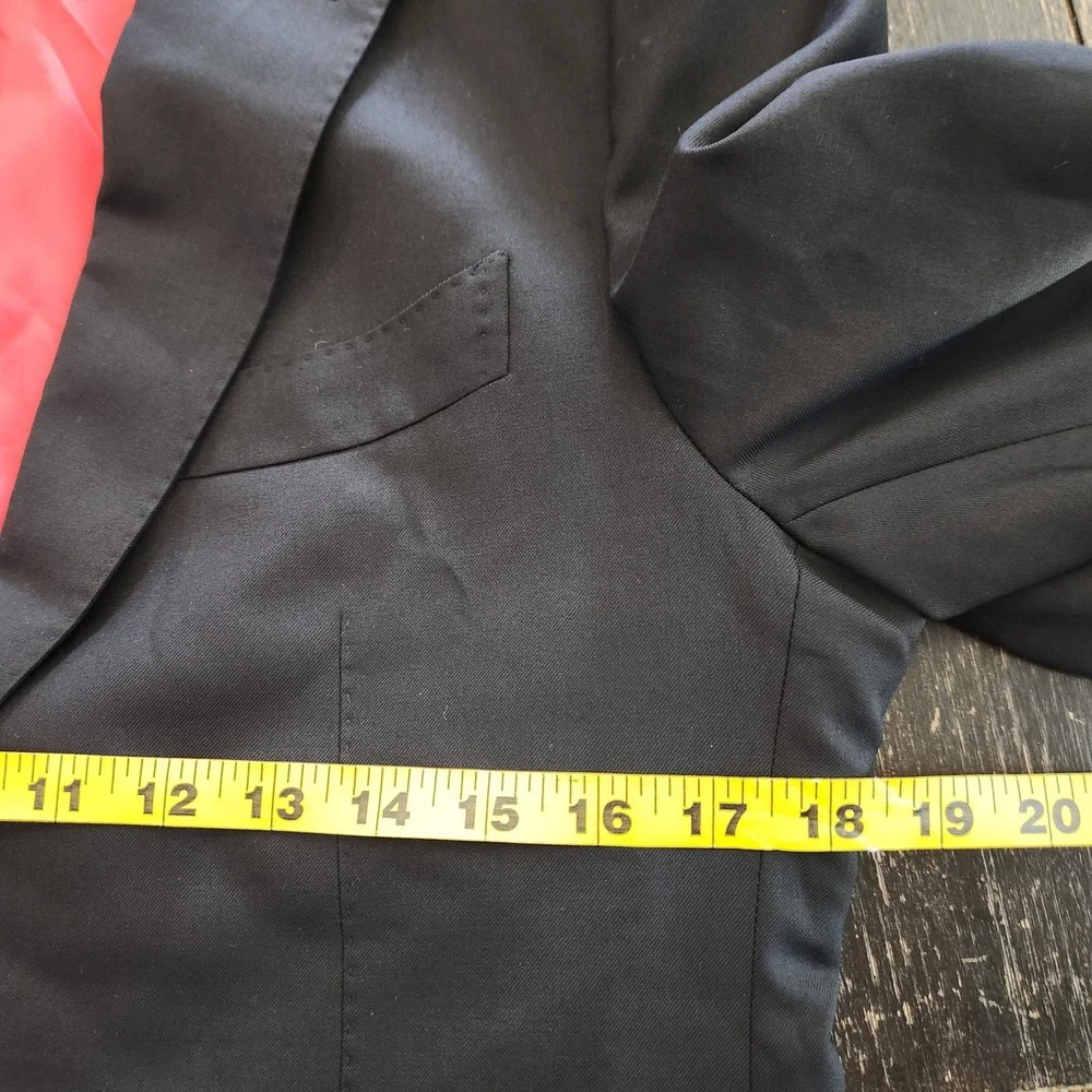 Suitsupply Sienna Blazer Black Vitale Barberis Canonico Super 150s Wool Mens 42S